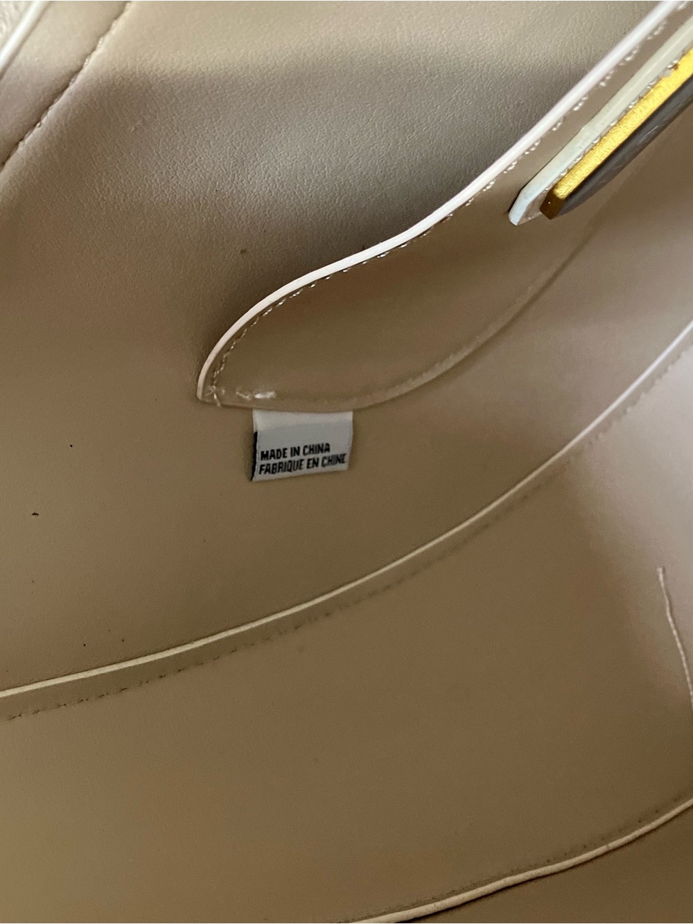 Madison West Ivory Vegan Leather Neutral Minimalist Shoulder Bag Purse - Picture 8 of 12